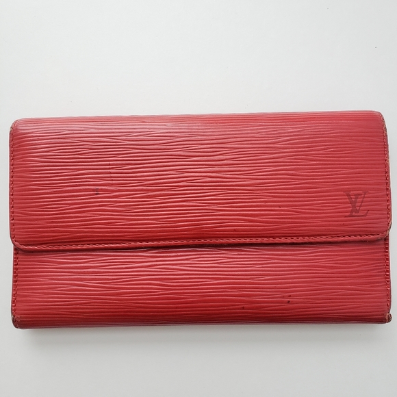 Authentic Louis Vuitton Red Epi Leather Wallet - Picture 10 of 15